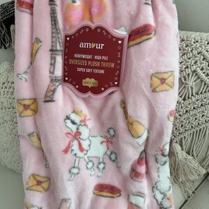Puppy Love Valentine’s Dog Breed Blanket - Plush Flannel Throw with Hearts